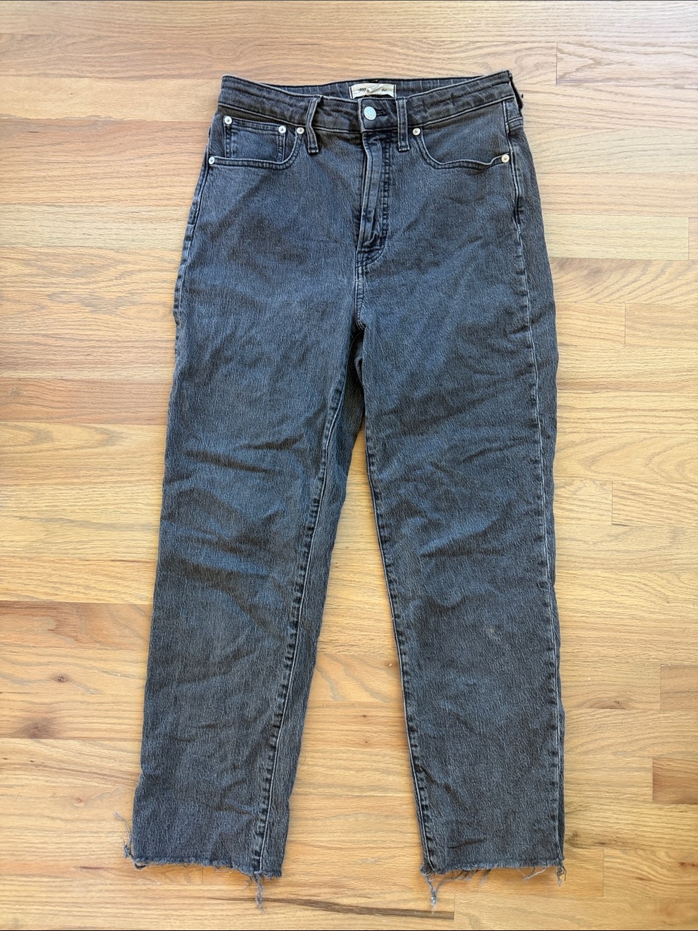 Madewell Curvy Perfect Vintage Straight Jeans – Size 28 – Washed Black